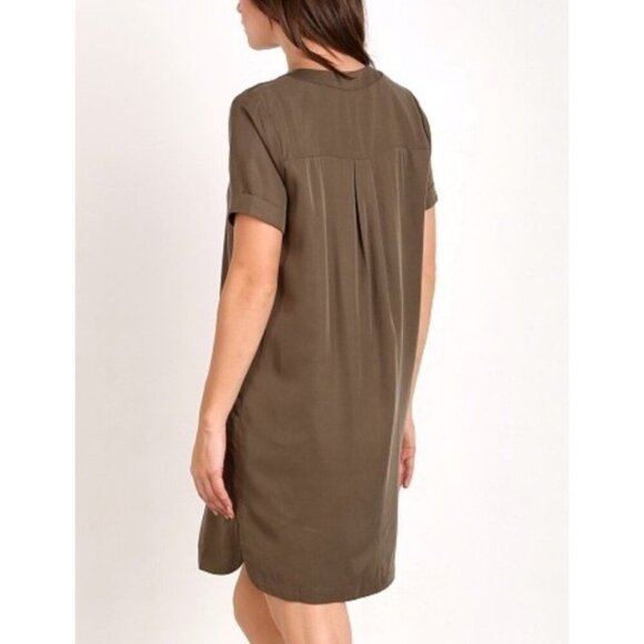 Lovers + Friends Woman's Sz S Waterfront Lace Up Dress in Olive Green - Picture 2 of 8
